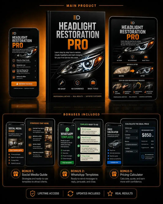 Headlight Restoration PRO + 3 bonus 🎁